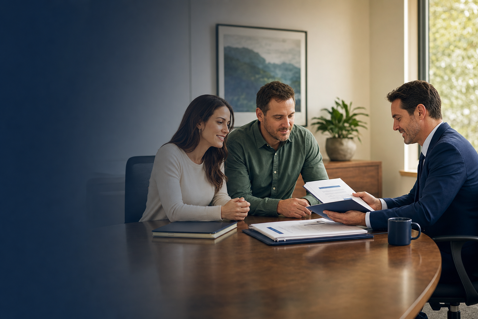 Clients meeting with a trusted tax-preparation professional